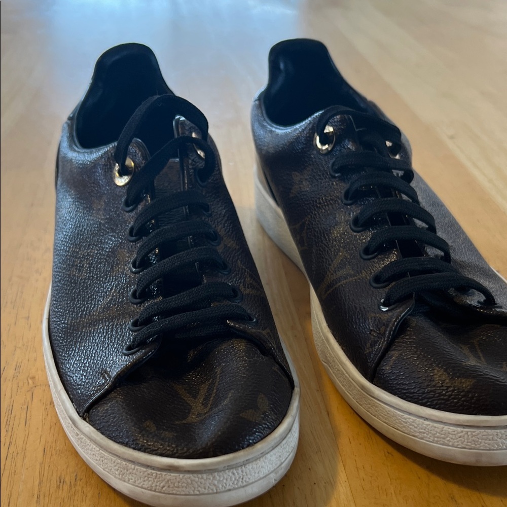 Louis Vuitton Dark Brown Monogram Sneakers - Picture 3 of 9